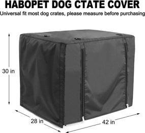 img 3 attached to 🐶 Waterproof Dog Crate Cover with Double Door - Universal Fit for 42-inch Wire Pet Kennels - Measures 42 x 28 x 30 inch - Color: Black