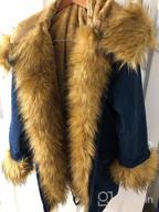 img 1 attached to Plus Size Women'S Military Denim Hooded Winter Coat With Faux Fur Lining Parka review by Staxy Asedr