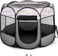 🐶 tasdise portable dog playpen: foldable exercise kennel tent for puppies, dogs, cats, rabbits - perfect for indoor/outdoor travel, camping - includes carrying case! logo