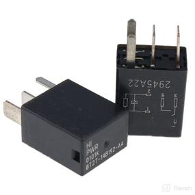 img 1 attached to 🔌 DVPARTS 2X 4-PIN Relay - Black Multi-Purpose Relay 8T2T-14B192-AA for Ford Fusion, F150, and F-250