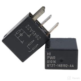 img 2 attached to 🔌 DVPARTS 2X 4-PIN Relay - Black Multi-Purpose Relay 8T2T-14B192-AA for Ford Fusion, F150, and F-250