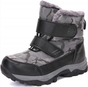 img 4 attached to Stay Warm And Dry This Winter With UBFEN Kids' Snow Boots: Waterproof, Slip-Resistant, And Perfect For Outdoor Adventures!