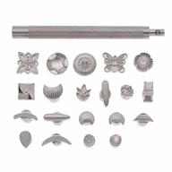 21-piece butterfly & flower leathercraft stamping punch set for leather craft, handbags, diy crafts, and jewelry making logo