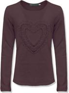 👚 ruffled heart sleeve shirts for girls' clothing - tops, tees & blouses logo