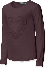 img 3 attached to 👚 Ruffled Heart Sleeve Shirts for Girls' Clothing - Tops, Tees & Blouses