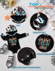 img 1 attached to Newborn Baby Boy Clothes Plaid Letter Print Hoodie And Long Pants Set - Fall Winter Outfits