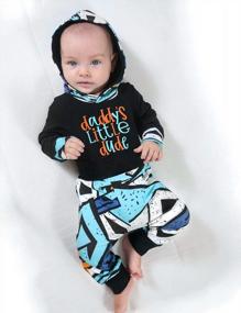 img 2 attached to Newborn Baby Boy Clothes Plaid Letter Print Hoodie And Long Pants Set - Fall Winter Outfits