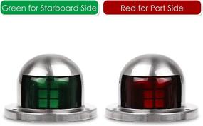 img 3 attached to Stainless Steel LED Navigation Lights - Red And Green Marine Lights For Yachts, Boats, And Fishing Vessels - 12V Bow Side Port Starboard Signals For Safe Navigation