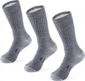 img 4 attached to Stay Warm And Comfortable On The Trails With MERIWOOL Merino Wool Hiking Socks - 3 Pairs Included!