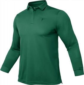 img 4 attached to Hiverlay Men'S Zipper Collar Polo Shirts: Quick Dry And UPF 50+ For Golf, Tennis, And Casual Wear