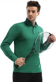 img 1 attached to Hiverlay Men'S Zipper Collar Polo Shirts: Quick Dry And UPF 50+ For Golf, Tennis, And Casual Wear