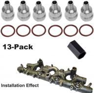 fix your ford 6.0l powerstroke with basiker's high pressure oil rail ball tube repair kit: includes tool & 13 o-rings! logo