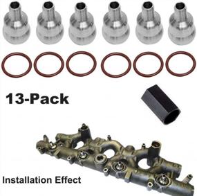 img 4 attached to Fix Your Ford 6.0L Powerstroke With BASIKER'S High Pressure Oil Rail Ball Tube Repair Kit: Includes Tool & 13 O-Rings!