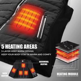 img 3 attached to USB Rechargeable Heated Body Warmer Vest For Men - ZLTFashion Electric Jacket For Winter