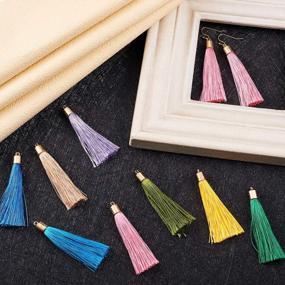 img 1 attached to Get Creative With DanLingJewelry'S 100 Pcs 60Mm Polyester Tassel Pendants With Caps For DIY Projects And Key Chains In Assorted Colors