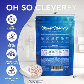 img 3 attached to 18-Pack Cleverfy Shower Steamers With Essential Oils - Aromatherapy Shower Bombs For Self-Care And Relaxation. Perfect Christmas Gifts For Men And Women In Blue.