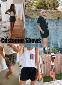 img 1 attached to Stay Stylish And Comfortable: Elapsy Women'S Drawstring Elastic Waist Pocketed Shorts For Summer