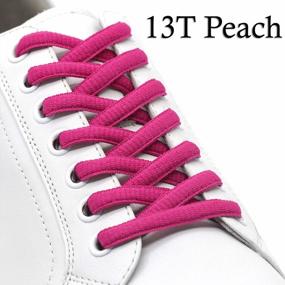 img 2 attached to 2Pair Oval Shoe Laces 42 Colors 1/4" Half Round Athletic Strings For Sport & Running Shoes