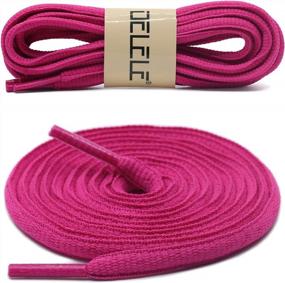 img 3 attached to 2Pair Oval Shoe Laces 42 Colors 1/4" Half Round Athletic Strings For Sport & Running Shoes