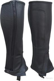 img 1 attached to 👢 A&amp;H Apparel Unisex Adult Leather Half Chaps in Black and Brown