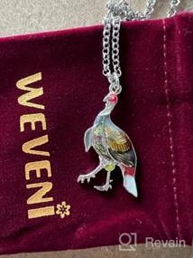 img 5 attached to WEVENI Enamel Alloy Thanksgiving Turkey Necklace: Stylish Chicken Pendant Charms for Women & Girls