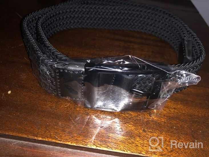 img 1 attached to Upgrade your Business Style with Bluecton Elastic Stretch Braided Men's Belt Accessories review by Anthony Hobby