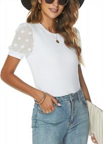 img 3 attached to Women'S Business Casual Dressy Tops: Newchoice Summer Short Sleeve Work Blouses