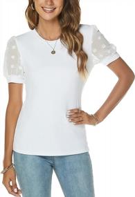 img 1 attached to Women'S Business Casual Dressy Tops: Newchoice Summer Short Sleeve Work Blouses