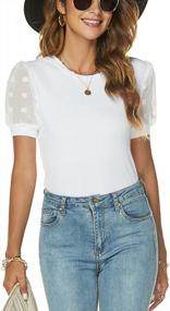 img 2 attached to Women'S Business Casual Dressy Tops: Newchoice Summer Short Sleeve Work Blouses