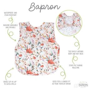 img 3 attached to 🍑 BapronBaby Peachy Dreams Bapron - Soft Waterproof Stain Resistant Bib - Machine Washable - 6m - 5yr - (Baby/Toddler Size 6m-3T)