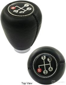 img 1 attached to ✨ Black Shift Knob with Gear Pattern, Ideal for Dune Buggy, 7, 10, and 12mm Thread Compatible