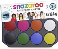 🎨 snazaroo face paint palette kit – pack of 8, 8 colors, 0.6 fl oz each, 4 inch logo