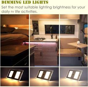 img 1 attached to Светильник RV Dimmable Ceiling Dome Light 12V Acrylic LED Panel Light для домика на колесах, фургона, кемпера, грузовика. Подходит для освещения потолка в интерьере кухни или столовой. Мощностью 6Вт и световым потоком 560 люменов (холодный белый свет).