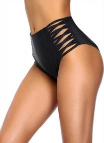 img 2 attached to Stylish And Secure: Holipick Women'S High Waisted Bikini Bottom With Full Coverage And Strappy Detailing