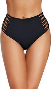 img 4 attached to Stylish And Secure: Holipick Women'S High Waisted Bikini Bottom With Full Coverage And Strappy Detailing