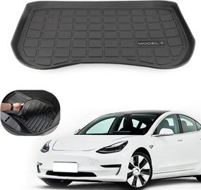 img 4 attached to Klutchtech Tesla Model 3 2020-2021 Front Trunk Mat & Cargo Liners - Compatible with Refreshed Tesla Model 3 2020 2021