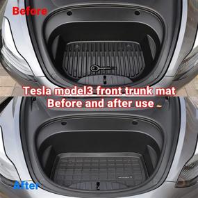 img 3 attached to Klutchtech Tesla Model 3 2020-2021 Front Trunk Mat & Cargo Liners - Compatible with Refreshed Tesla Model 3 2020 2021