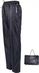 img 4 attached to REDCAMP Unisex Rain Pants Waterproof Lightweight With Side Zipper, PU5000Mm Great For Hiking Camping Outdoor, Black