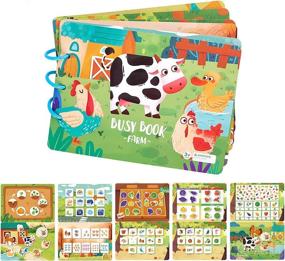 img 3 attached to 📚 Montessori Toddler Quiet Book, Engaging Farm Theme Busy Book for Kids 3+ - Develop Learning Skills with Interactive Toys