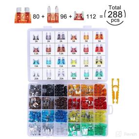 img 3 attached to 🚗 Comprehensive 288-Piece Car Fuse Assortment Kit - Automotive Blade Fuses for Marine, Auto, RV, Boat, Truck - Standard & Mini & Low Profile Mini Size (2A/5A/7.5A/10A/15A/20A/25A/30AMP/ATC/ATO) Replacement