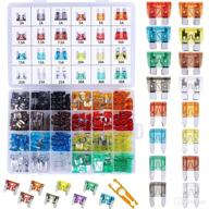 🚗 comprehensive 288-piece car fuse assortment kit - automotive blade fuses for marine, auto, rv, boat, truck - standard & mini & low profile mini size (2a/5a/7.5a/10a/15a/20a/25a/30amp/atc/ato) replacement logo