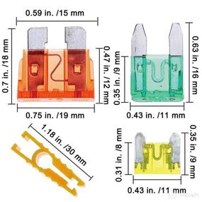 img 1 attached to 🚗 Comprehensive 288-Piece Car Fuse Assortment Kit - Automotive Blade Fuses for Marine, Auto, RV, Boat, Truck - Standard & Mini & Low Profile Mini Size (2A/5A/7.5A/10A/15A/20A/25A/30AMP/ATC/ATO) Replacement