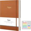 ahgxg 2023 planner - weekly and monthly planner 2023-2024, jan 2023 - mar 2024, 15-months, large a4 calendar planner 8.3"x11.7", with 10 notes pages, soft leather cover, 2 bookmark, pocket - brown 2 logo