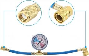 img 2 attached to R134A Refrigerant Charging Hose Kit For Easy AC Recharge With Gauge, Valve Can Tap, And Bottle Opener - AutoRocking Air Conditioning Measuring Pipe