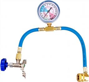 img 4 attached to R134A Refrigerant Charging Hose Kit For Easy AC Recharge With Gauge, Valve Can Tap, And Bottle Opener - AutoRocking Air Conditioning Measuring Pipe