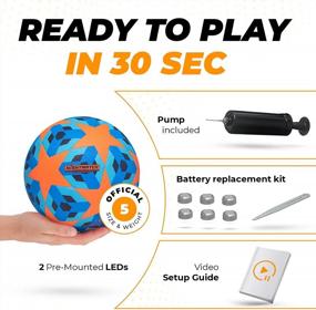 img 2 attached to Score Big With The Nightmatch Light Up LED Soccer Ball - Official Size 5 And Waterproof For Endless Fun At Night