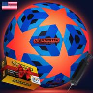 score big with the nightmatch light up led soccer ball - official size 5 and waterproof for endless fun at night логотип
