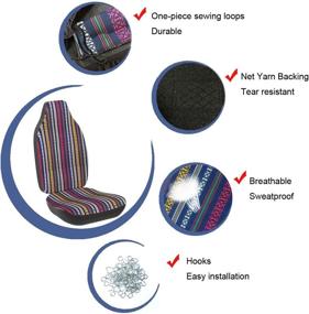 img 2 attached to Stay Comfy And Protected: INFANZIA Baja Blanket Car Seat Covers With Full Set And Universal Fit In Blue