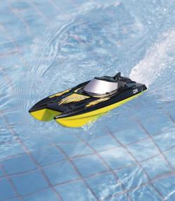 img 3 attached to SYMA Q9 RC Boat For Kids - 10Km/H Speedboat, Double Power & Low Battery Reminder