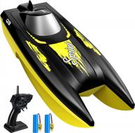 syma q9 rc boat for kids - 10km/h speedboat, double power & low battery reminder логотип